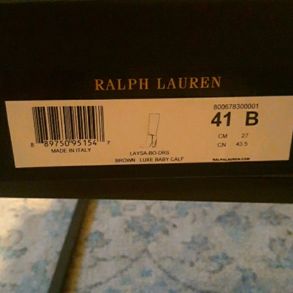 Ralph Lauren Brown Luxe Baby Calf